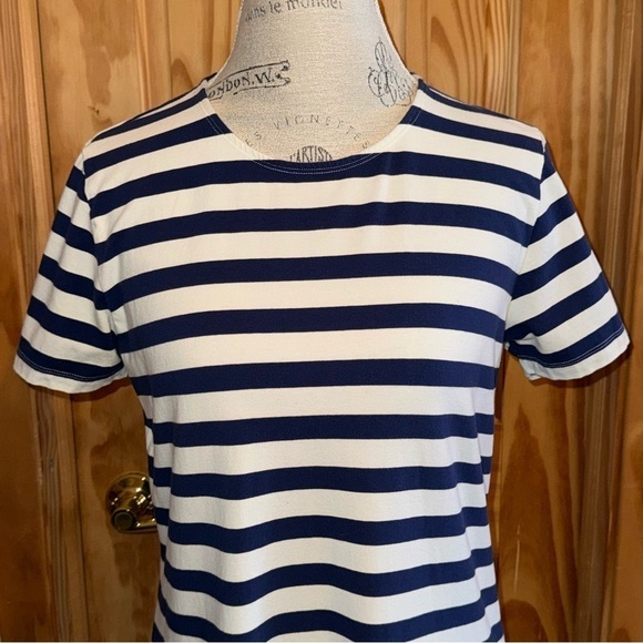 Vineyard Vines Blue and White Striped Dress Women’s Size Medium - Picture 3 of 11